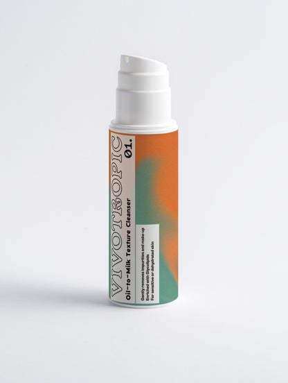 Limpiador con textura de aceite a leche para pieles sensibles